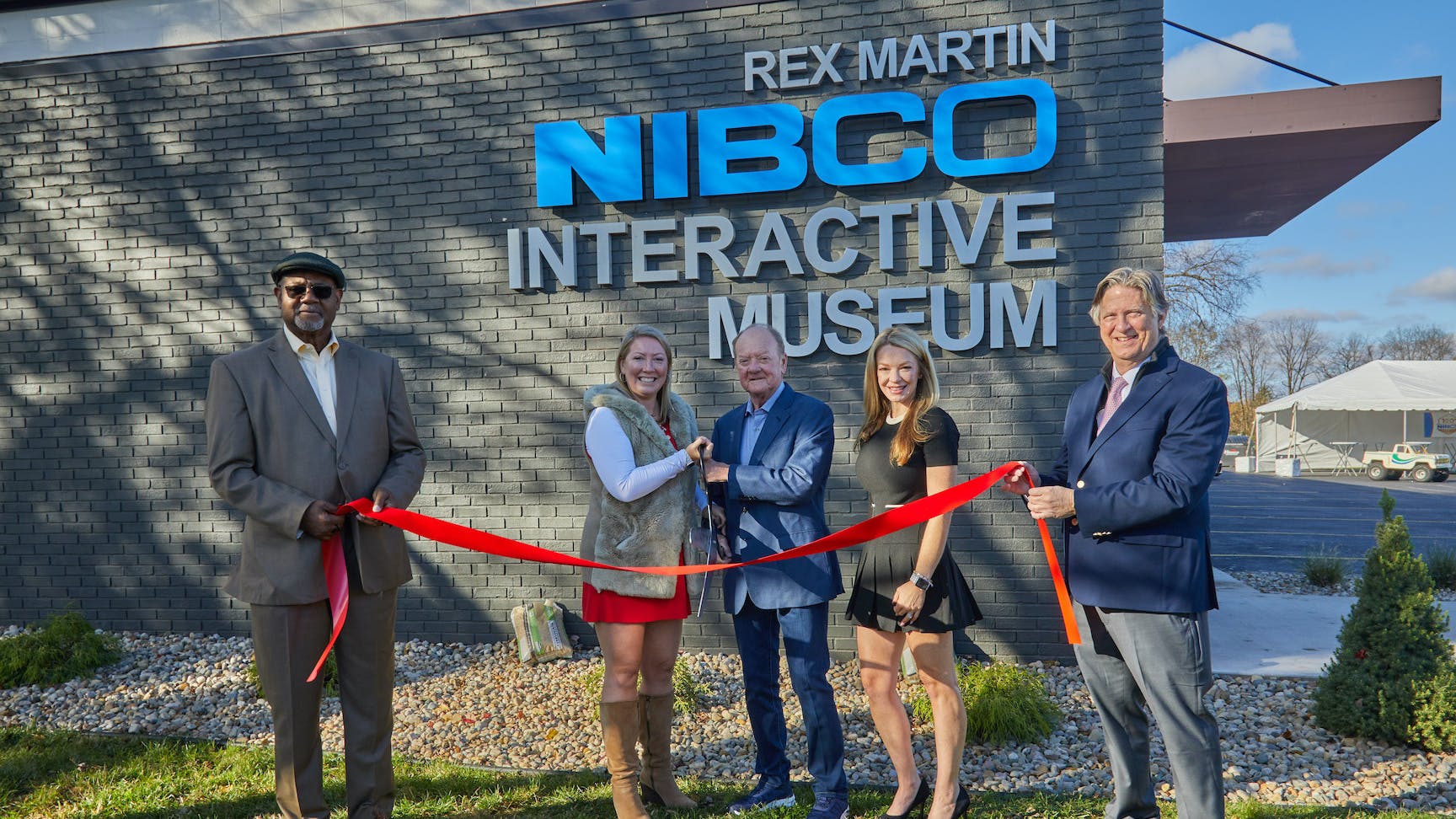 Left to right, Mayor Rod Roberson, City of Elkhart, Ashley Martin, President and CEO, NIBCO, Rex Martin, Chairman Emeritus, NIBCO, Alexis Martin-Klose, board member, NIBCO, and Steve Malm, Executive Chairman, NIBCO.