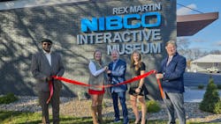Left to right, Mayor Rod Roberson, City of Elkhart, Ashley Martin, President and CEO, NIBCO, Rex Martin, Chairman Emeritus, NIBCO, Alexis Martin-Klose, board member, NIBCO, and Steve Malm, Executive Chairman, NIBCO. Left to right, Mayor Rod Roberson, City of Elkhart, Ashley Martin, President and CEO, NIBCO, Rex Martin, Chairman Emeritus, NIBCO, Alexis Martin-Klose, board member, NIBCO, and Steve Malm, Executive Chairman, NIBCO.