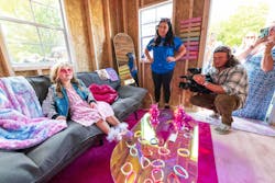 Stella Axelsen relaxes in her She Shed. Stella Axelsen relaxes in her She Shed.