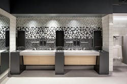 Sloan’s Designer Series™ Wall-mounted Weir Deck and Gradient Sinks are engineered to withstand frequent use, helping Intuit Dome reduce maintenance costs and minimize downtime. Sloan’s Designer Series™ Wall-mounted Weir Deck and Gradient Sinks are engineered to withstand frequent use, helping Intuit Dome reduce maintenance costs and minimize downtime.