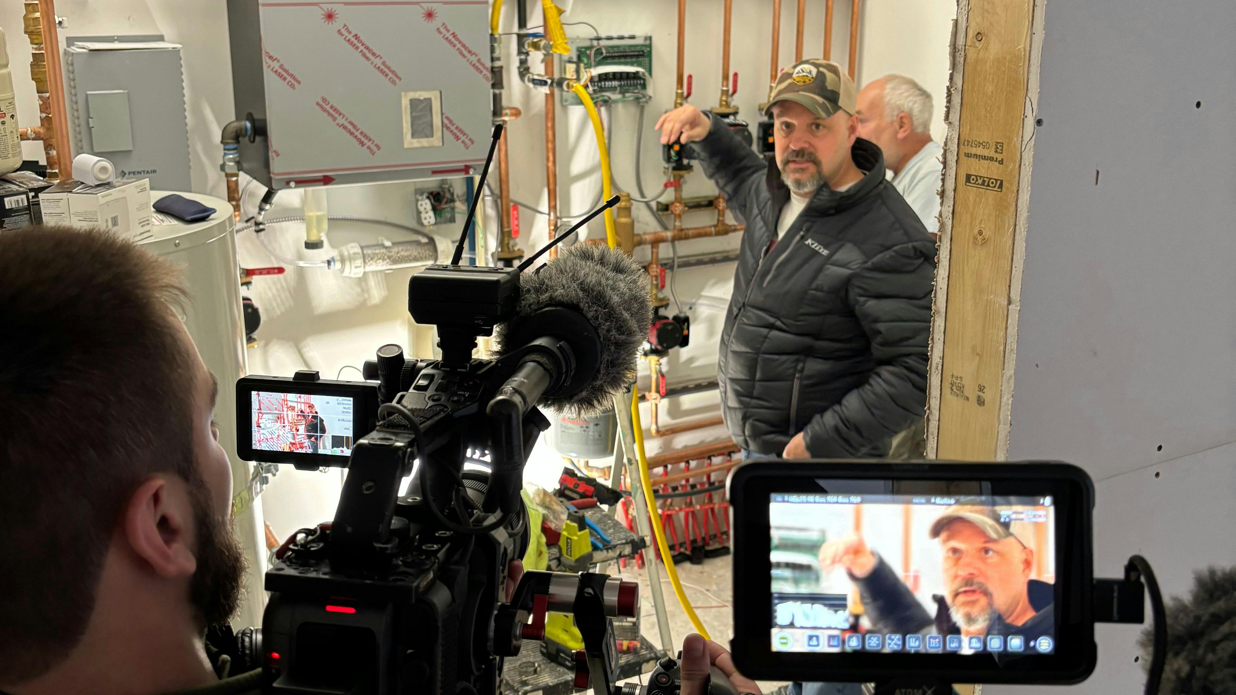 Filming the fifth season of American Plumber Stories.