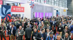 Attendees lining up for the 2024 AHR Expo.