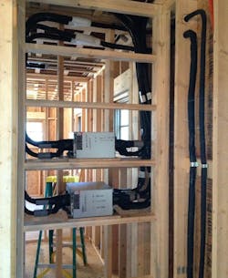 Branch boxes connecting five inside units. Branch boxes connecting five inside units.