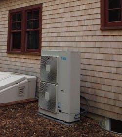 The outside heat pump. The outside heat pump.