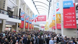 Crowds waiting to enter the expo hall at McCormick Place in Chicago during AHR Expo 2024. Crowds waiting to enter the expo hall at McCormick Place in Chicago during AHR Expo 2024.