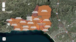 A view of the Palisades Fire from the Cal Fire web site. A view of the Palisades Fire from the Cal Fire web site.