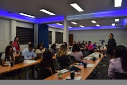 At a development workshop held by the Franklin Women's Network. At a development workshop held by the Franklin Women's Network.