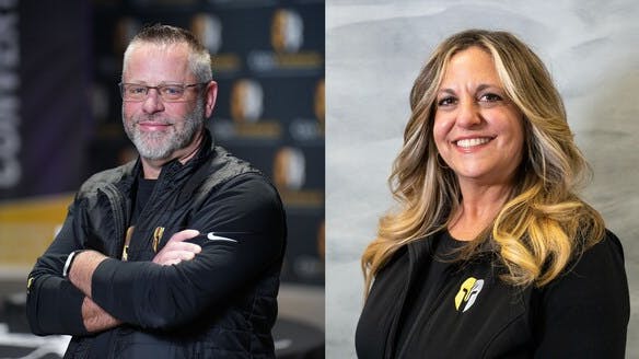 CEO Warrior's Director of Advisement Jason Noel and Director of Sales and Marketing Sandy Papavero.