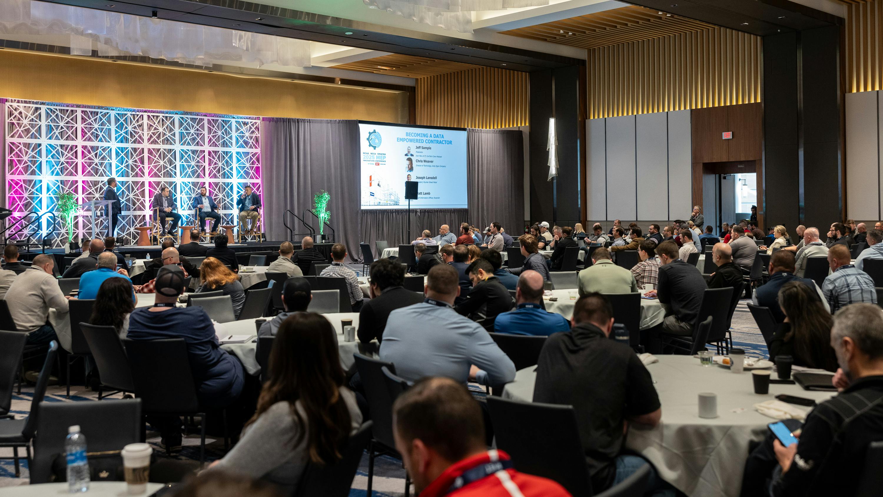 Attendance was high for many of the educational sessions, including this general session, 'Becoming a Data Empowered Contractor.'