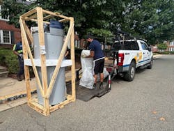 Arriving on site. Arriving on site.