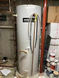 The author's first look at the boiler installation. The author's first look at the boiler installation.