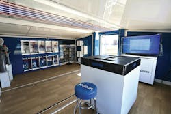 This mobile experience consists of an education and discovery space to promote the Uponor brand and showcase products, services, and innovation within the commercial domestic water design and installation sector. This mobile experience consists of an education and discovery space to promote the Uponor brand and showcase products, services, and innovation within the commercial domestic water design and installation sector.