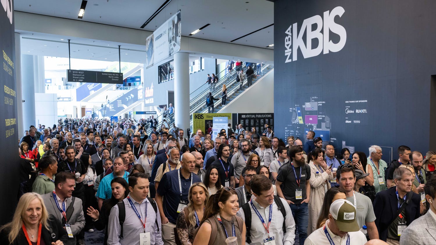 Crowds for the opening day at the Kitchen and Bath Industry Show. More than 43,000 registered visitors attended.