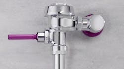 A Sloan urinal using reclaimed water. A Sloan urinal using reclaimed water.