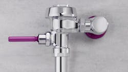 A Sloan urinal using reclaimed water. A Sloan urinal using reclaimed water.