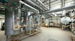 A modern boiler room. A modern boiler room.