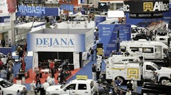 An aerial shot of the exhibit floor at Work Truck Week 2025. An aerial shot of the exhibit floor at Work Truck Week 2025.