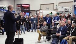 A representatives from Adrian Steel reveals the company’s all-new, next-generation shelving and accessories during Work Truck Week 2025. A representatives from Adrian Steel reveals the company’s all-new, next-generation shelving and accessories during Work Truck Week 2025.