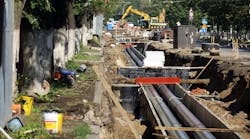 Municipal pipe replacement project. Massive progress has been made by drinking water utilities to replace tens of thousands of miles of pipes across the country. Municipal pipe replacement project. Massive progress has been made by drinking water utilities to replace tens of thousands of miles of pipes across the country.