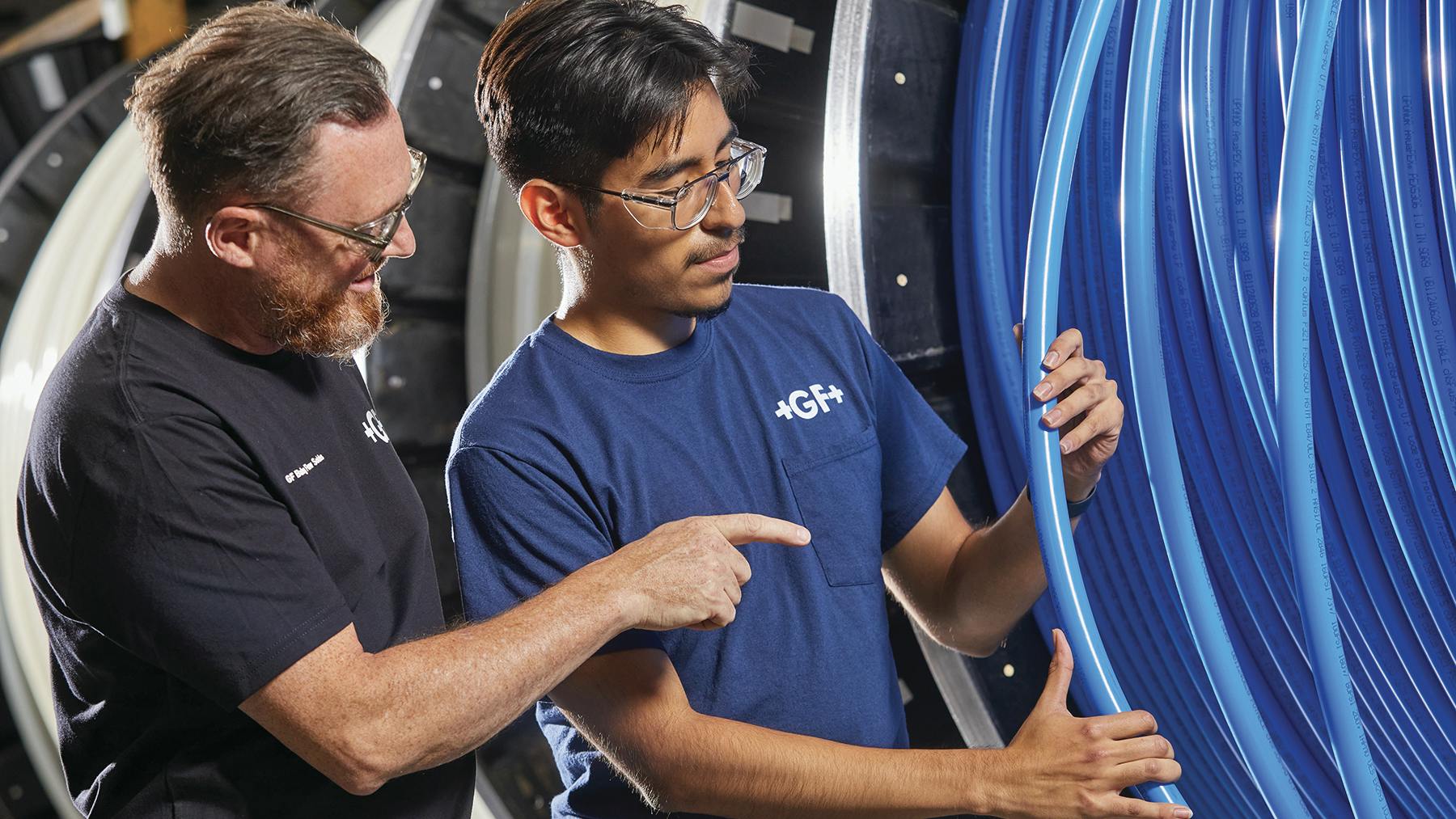 GF Employees at Apple Valley, Reinhart Baumann and Gael Pelaez Garcia.