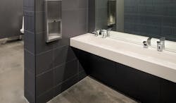 SloanStone® Solid Surface Gradient Sinks are vandal resistant and easily serviced with easy-to-clean designs. SloanStone® Solid Surface Gradient Sinks are vandal resistant and easily serviced with easy-to-clean designs.