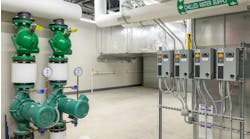 A view of the completed mechanical room at the new healthcare center. A view of the completed mechanical room at the new healthcare center.