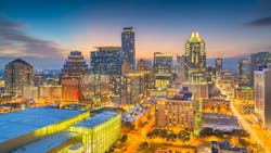 Downtown Austin, TX, at dusk. Downtown Austin, TX, at dusk.