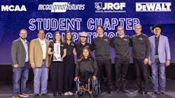 Pictured: Andrew Palcan (Career Development Committee Chair), Jon Howland (DEWALT Industrial Tool Company), McMaster University Students, Stephen Veldhuis (Faculty Advisor), Rick Gopffarth (MCAA President). Pictured: Andrew Palcan (Career Development Committee Chair), Jon Howland (DEWALT Industrial Tool Company), McMaster University Students, Stephen Veldhuis (Faculty Advisor), Rick Gopffarth (MCAA President).