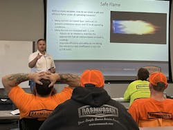 In the Rasmussen training center. In the Rasmussen training center.