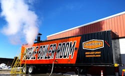 One of the company's mobile boiler rooms. One of the company's mobile boiler rooms.