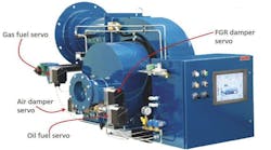 A typical burner with parallel positioning/linkage-less control. A typical burner with parallel positioning/linkage-less control.