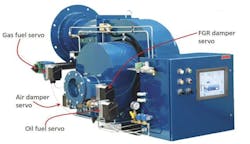 A typical burner with parallel positioning/linkage-less control. A typical burner with parallel positioning/linkage-less control.