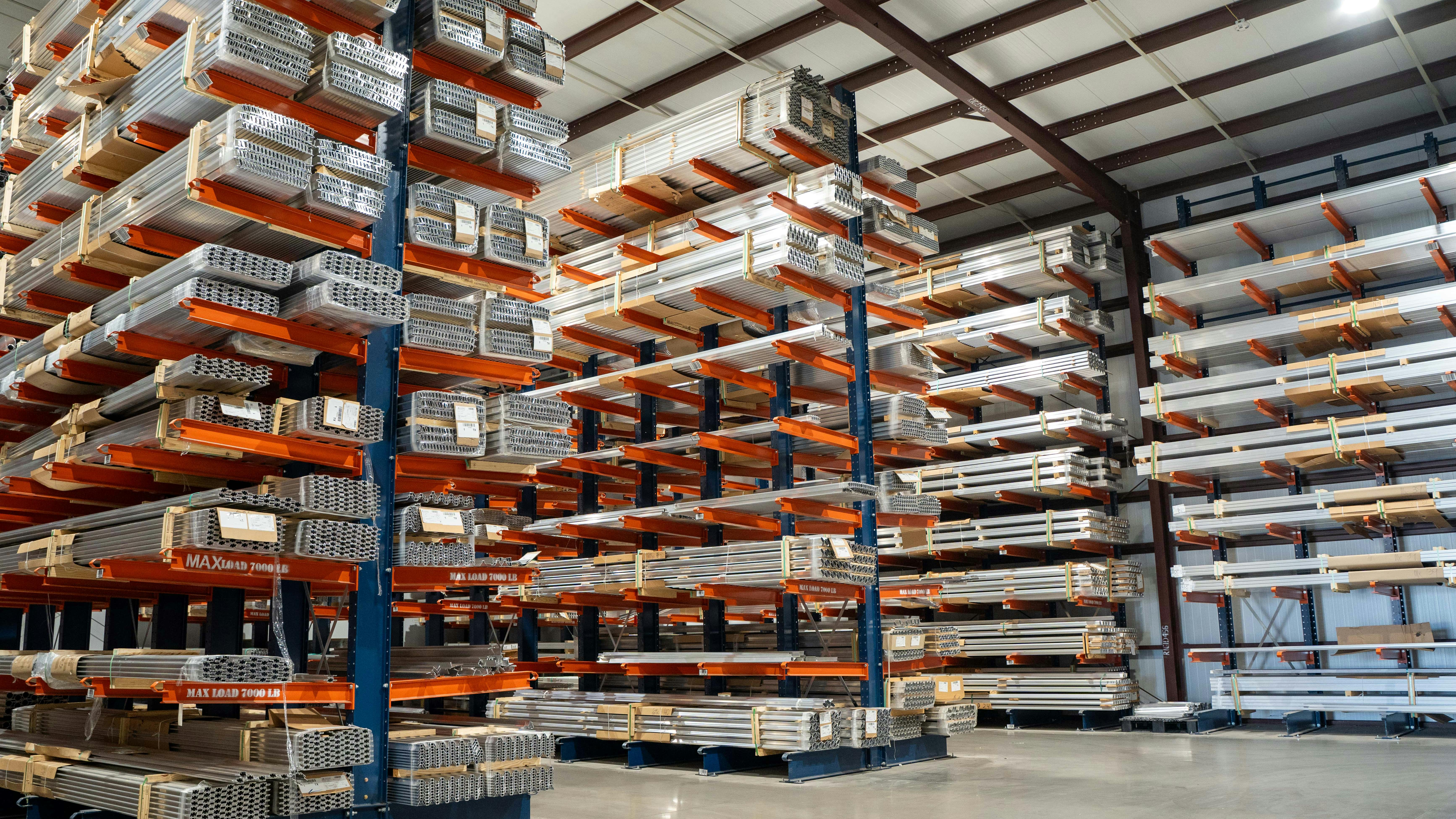 An aluminum extrusion warehouse in Texas.
