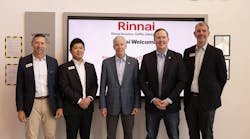 Sec. Wright (center) with Rinnai executives during the facility tour. Sec. Wright (center) with Rinnai executives during the facility tour.