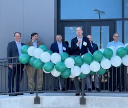 The official ribbon-cutting. The official ribbon-cutting.