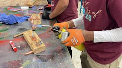 A student in the Skills Lab at the Mayfair School in Philadelphia, PA. A student in the Skills Lab at the Mayfair School in Philadelphia, PA.