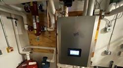 A view of the upgraded mechanical room. A view of the upgraded mechanical room.