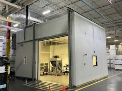 Lochinvar's Veritus Air Source Heat Pump Water Heater being tested in the environmental chamber. Lochinvar's Veritus Air Source Heat Pump Water Heater being tested in the environmental chamber.