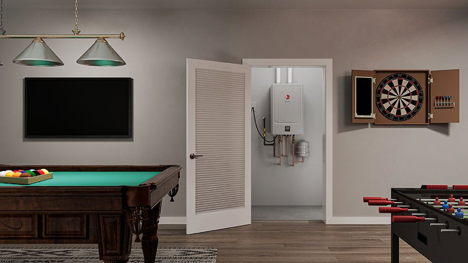 The IKONIC Super High Efficiency Condensing Tankless Water Heater.