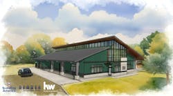An artist's conception of the finished Skilled Trades Education Center. An artist's conception of the finished Skilled Trades Education Center.