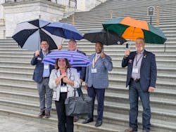A rainy day on the capitol steps. A rainy day on the capitol steps.