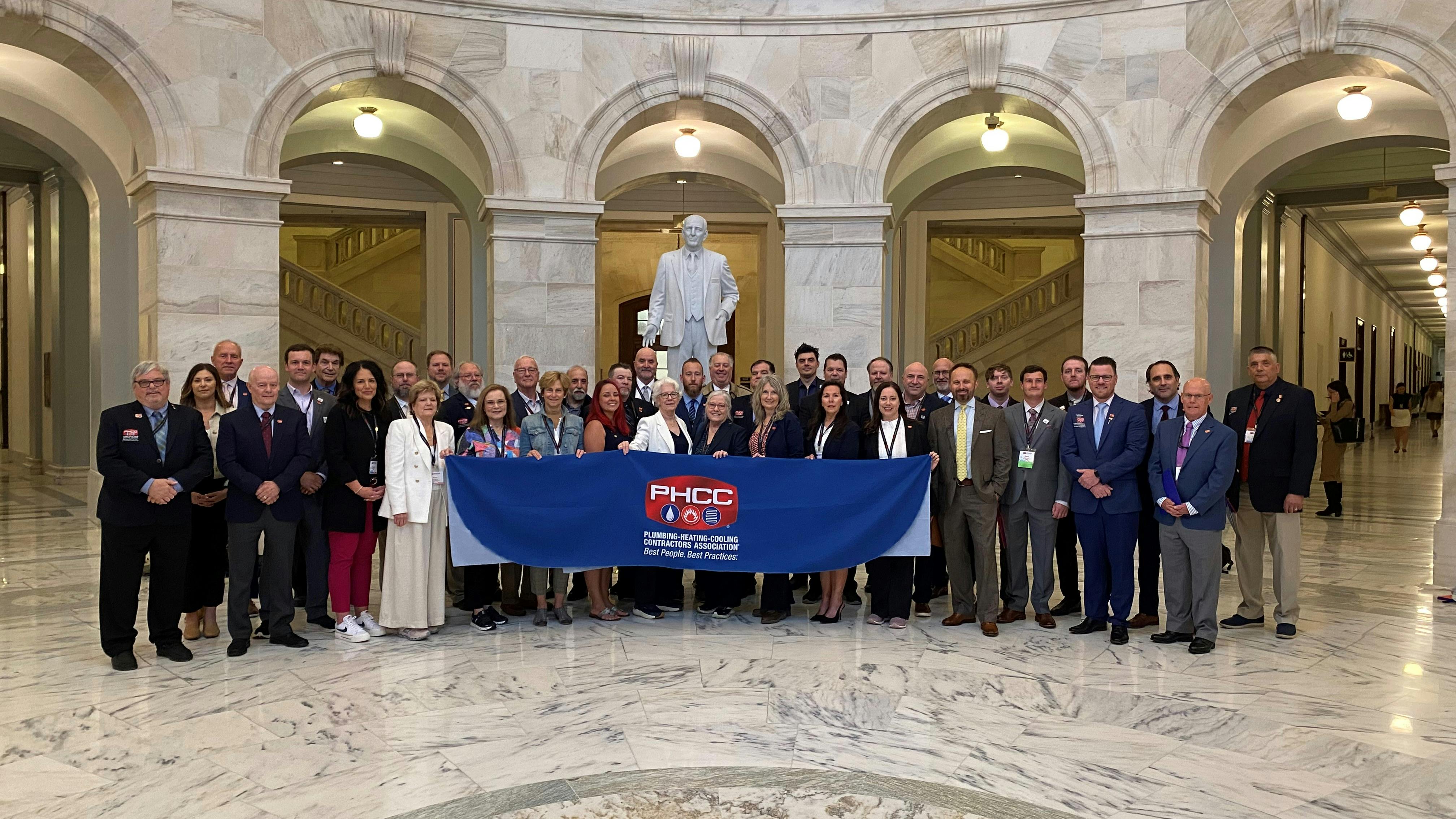 Group photo in the Senate Office Building.