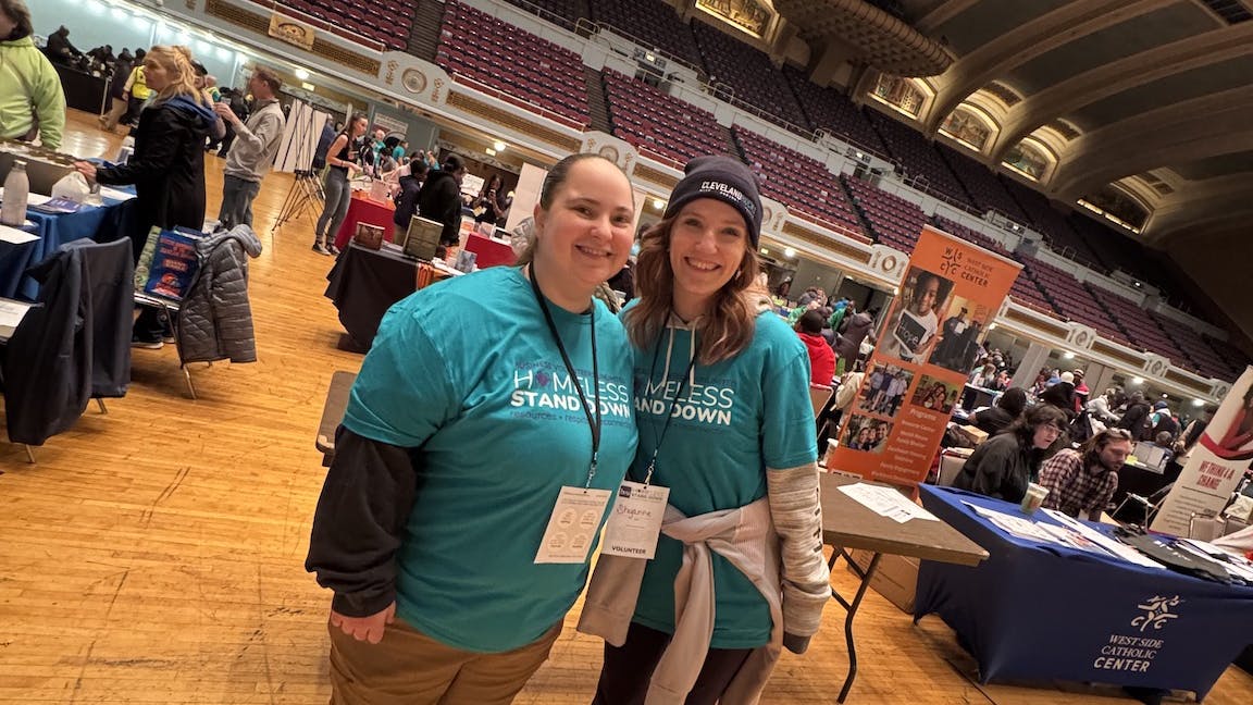 Volunteers at the 34th Annual Homeless Stand Down event.
