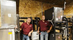 Dan Fens and Matt Hoeger, one of the All Star's Senior Geo Installers. Dan Fens and Matt Hoeger, one of the All Star's Senior Geo Installers.