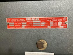 The boiler tag. The boiler tag.