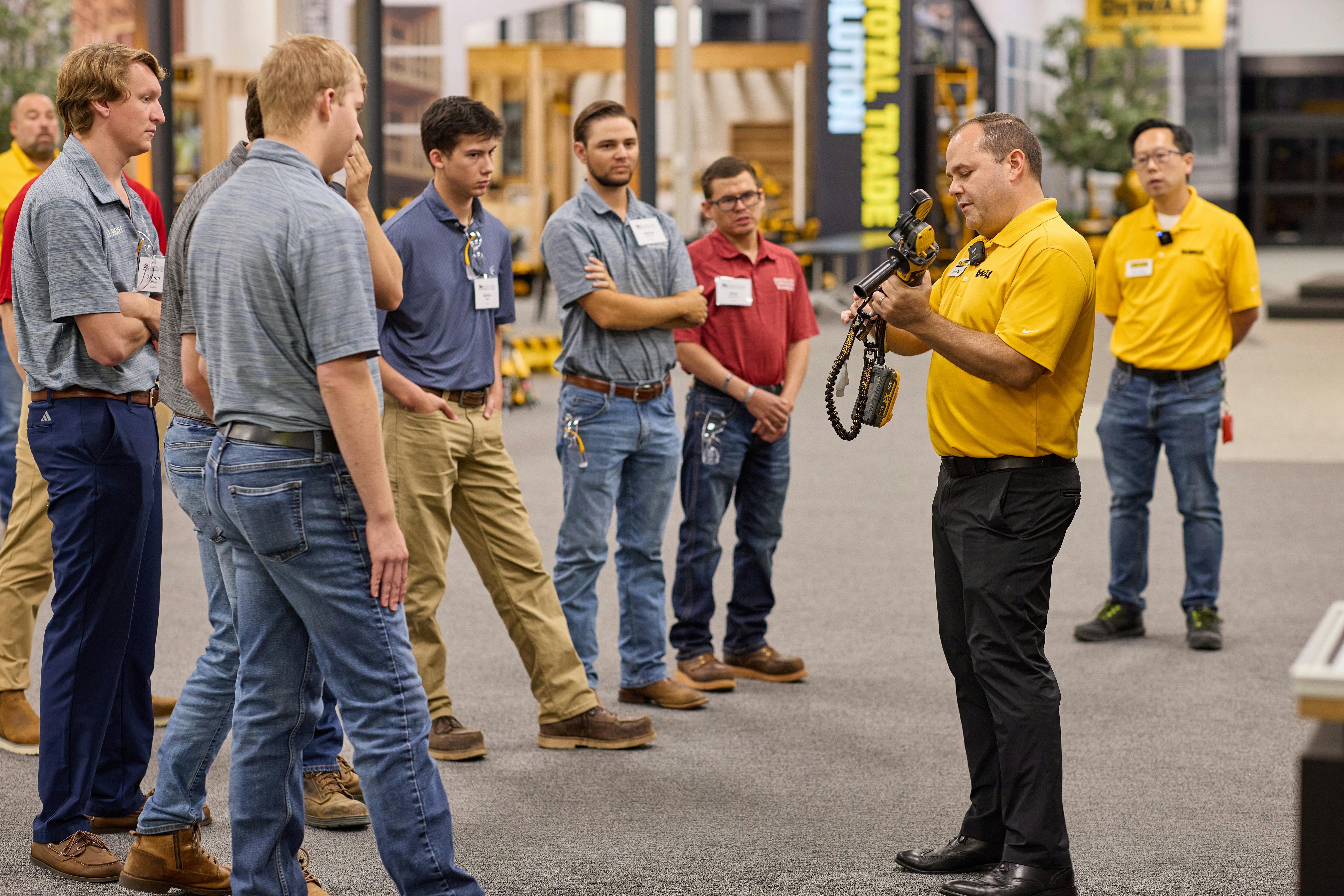 The group from Pennsylvania College of Technology, visited as part of DEWALT’s ongoing commitment to supporting and inspiring the next generation of skilled trades professionals.