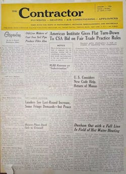 The first issue of CONTRACTOR from 1954. The first issue of CONTRACTOR from 1954.