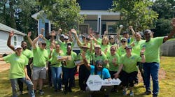 Dozens of Rheem's metro-Atlanta based employees volunteered in the building and landscaping process. Dozens of Rheem's metro-Atlanta based employees volunteered in the building and landscaping process.