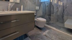 Wall-hung toilets with Geberit concealed carriers and flush plate actuators are available in a wide range of finishes to complement each bathroom’s materials. Wall-hung toilets with Geberit concealed carriers and flush plate actuators are available in a wide range of finishes to complement each bathroom’s materials.