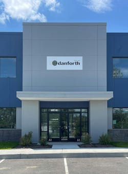 An exterior view of the new office. An exterior view of the new office.